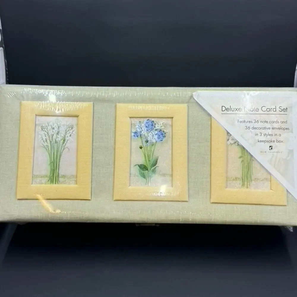 36 Deluxe Note Card Set,In Original Box Sealed, Floral, Boxed,Vintage